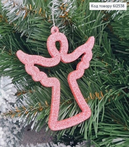 Новогодняя фигура Ангел РОЗОВЫЙ, 9*9см, Украина 612538 фото 1