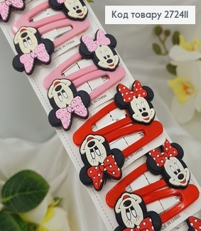 Заколка тик-так "Мини-Маус" 6см 20шт.\уп. 272411 фото
