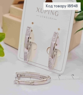 Сережки рождены Стрелы украшены Блестящими камешками, дл. 2,4см, английская застежка, Xuping 181948 фото