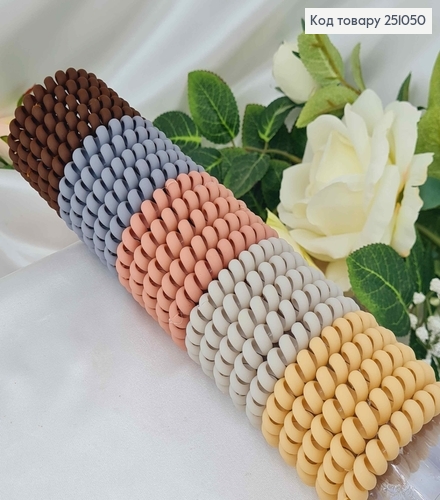 Резинка Пружинка 5см, Пастельных оттенков, матовая 251050 фото 2