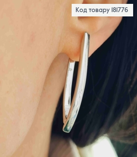 Сережки родованные Стрелы, длина 3,6см, английская застежка, Xuping 181776 фото