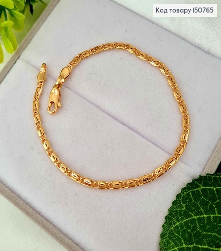 Браслет улиточное плетение, шир.2мм, дл.19см, Xuping 18K 150765 фото 1