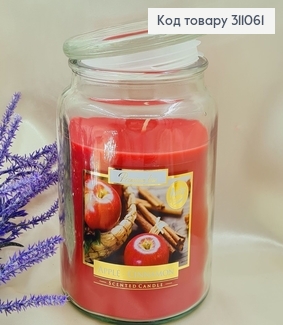 Аромасвечи в банке BISPOL Яблоко Корица 500 г / 100 часов 311061 фото