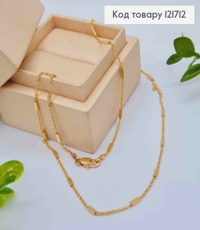 Цепочка ЯКОРНОЕ плетение с прямоугольными пластинками, длина 45см, Xuping 18К 121712 фото