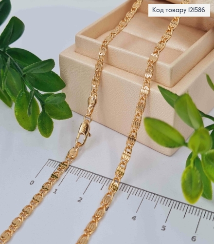 Цепочка Улиточное плетение, ширина 3мм, длина 60см, Xuping 18K 121586 фото 1