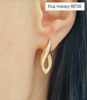 Серьги "Фигурные", длина 2,1см, застежка кольца, XUPING 18K 118726 фото