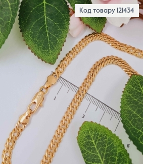 Цепочка, плетение двойной ромб 5мм, длина 50см, Xuping 18K 121434 фото