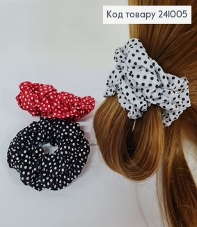 Резинка объемная ткань с орнаментом горох в асс. 241005 фото