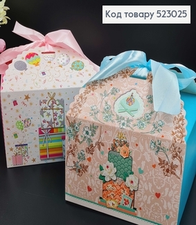 Коробка складная "Подарок", 19х14х19см, в ассорт. 523025 фото
