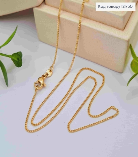 Цепочка Панцирное плетение, ширина 1мм, длина 45см, Xuping 18К 121750 фото 1