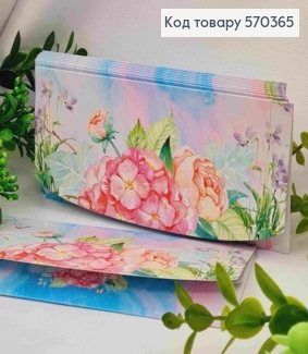 Конверт с принтом полевых цветов, 17*8см, 10шт\уп 570365 фото
