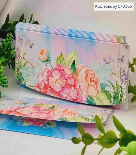 Конверт с принтом полевых цветов, 17*8см, 10шт\уп 570365 фото 1