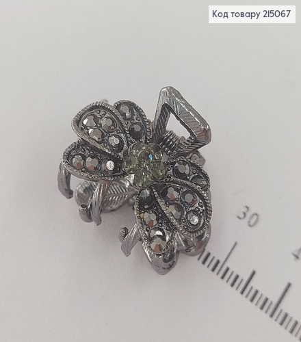 Краб металл Цветочек металлик с камнями 215067 фото 2
