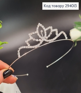 Діадема під срібло з камінцями  294013 фото
