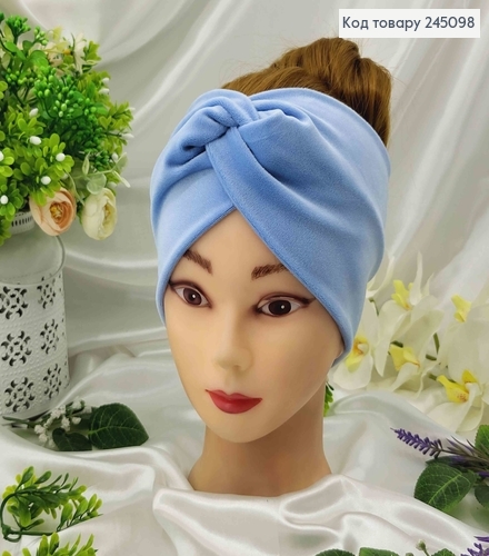 Повязка, мягкий велюр, ГОЛУБА, 22*12см, ручная работа, Украина. 275064 фото 1