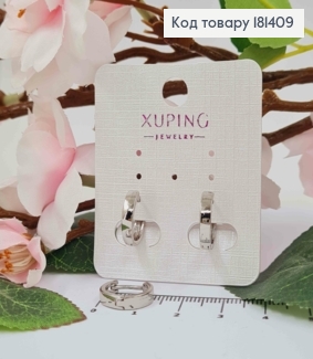 Серьги, Кольца, диаметр 1,4см, ширина 3мм, Xuping 181409 фото