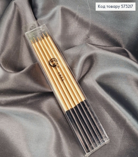 Свечи для торта, Шампань металлик, 6шт/уп, 14см 573217 фото 1