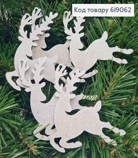 Набір іграшок дерев'яних Олень  блиск 8,5 * 8,5 см  5 шт/уп 619062 фото