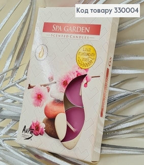 Аромасвічка таблетка BISPOL Сад Спа  6 шт/ 4 годин, 15-254 330004 фото