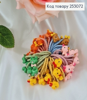 Резинка детская Зверушки(50шт) в асорт. 253072 фото