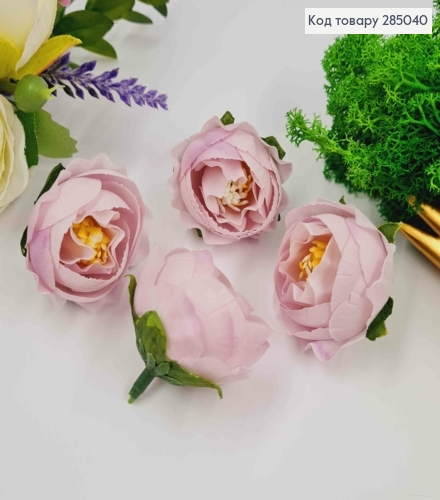 Искусственное приложение Пионовидная Роза БЛЕДНО-ЛИЛОВОГО цвета, 4*4см 285040 фото 1