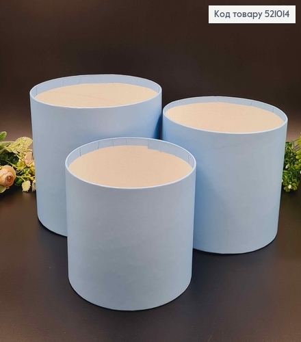 Набор Коробок 3шт,Без крышки, Голубой цвет 17,5*20,5см, 16*18,5см, 14*16,5см. 521014 фото 1