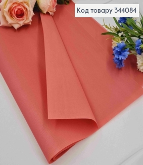 Текстурная пленка "Каффин" в листьях, КОРАЛОВОГО цвета, 60*60см. 344084 фото