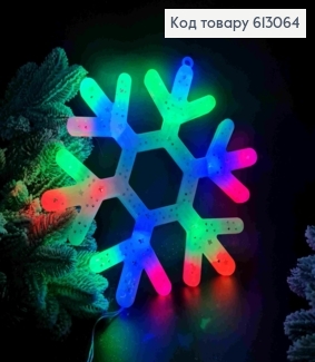 ¶Гирлянда фигура Снежинка д. 30 см цветная 613064 фото