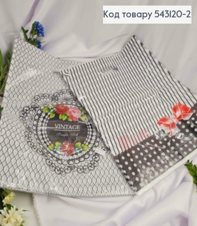 Пакет полиэтиленовый большой, Белый с рисунком в ассортименте, 44х35см, 100шт/уп 543120-2 фото