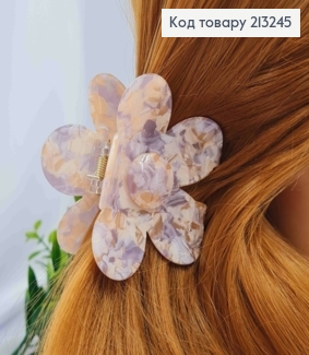 Краб пластик (акрил), КВІТКА, 7см, Персиково-Фіолетового кольору 213245 фото