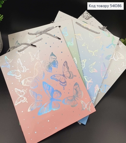 Пакет бумажный "Бабочки", 26х32х10см, в ассорт. 541086 фото 2