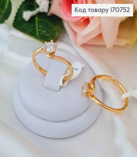 Кольцо "Стихия" с большим камнем, Xuping 18K 170752 фото