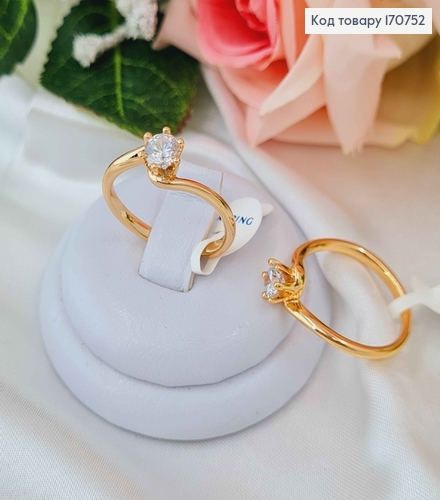 Кольцо "Стихия" с большим камнем, Xuping 18K 170752 фото 1