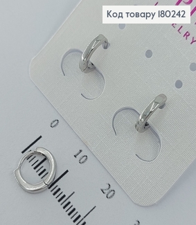 Серьги кольца 1 см  родированые медзолото Xuping  180242 фото