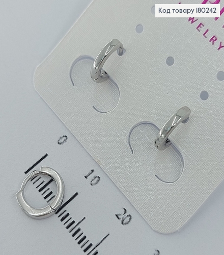 Серьги кольца 1 см  родированые медзолото Xuping  180242 фото 1