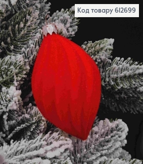 Фигурка бархат "БУРУЛЬКА №3", КРАСНАЯ, 9*6см, украшение пластиковое, Украина 612699 фото