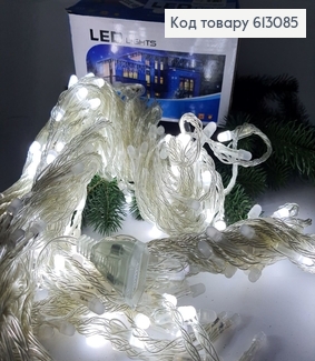 Гирлянда Водопад белая проволока 3*2,8 320 LED белая холодная 613085 фото