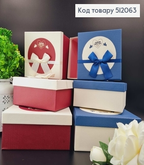 Коробка Forever with you 3шт. (14,5*6,5*14,5см, 16,5**7,5*16,5, 18,5*8,5*18,5см) в ассорт. 512063 фото