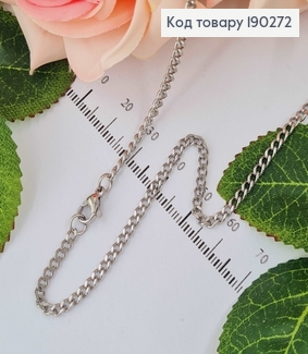 Цепочка родованная, панцирное плетение, 45 см, Xuping 18 190272 фото