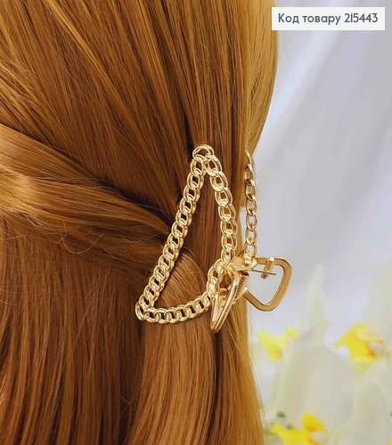 Краб металл, золотого цвета, Дуга цепочка, 7см. 215443 фото 2