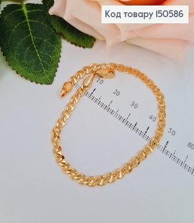 Браслет 3мм ширина,длина 19см плетение пластинками ,Xuping 18K 150586 фото