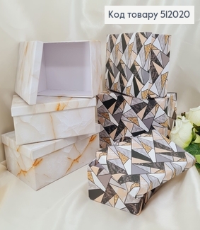 Набор коробок  3 шт( 13*19*7,5 см, 15*21*8,5 см, 16*23*9,5 см) в асс. 512020 фото