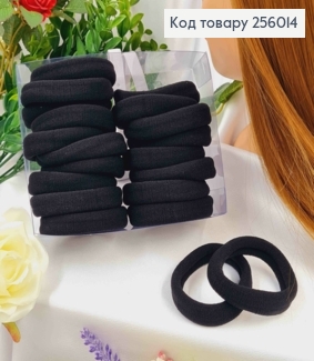 Резинка микрофибра Китай 5 см  20 шт/уп (чорная) 256014 фото