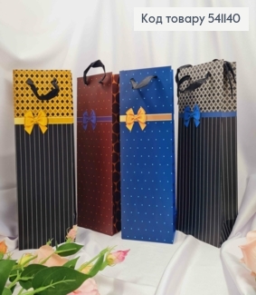 Пакет бумажный для паляшки "С Бантиком и принтом", 12,8х36х8,4см, в ассорт. 541140 фото