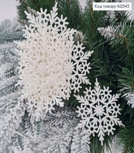 Новорічна фігура Блиск Сніжинка асорт. 10шт/уп, 11,5см, Україна 612543 фото 1