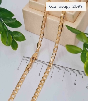 Цепочка Панцирное плетение, ширина 3,5мм, длина 55см, Xuping 18K 121599 фото