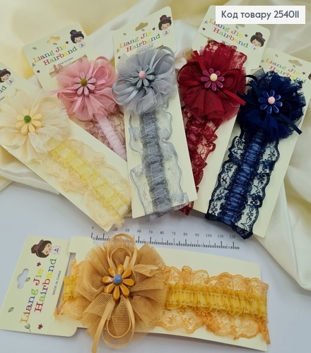 Повязка ажурная с цветочком в асс. 254011 фото 1