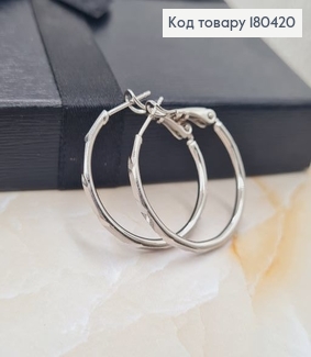 Серьги кольца 2,5 см родованное   Xuping 180420 фото