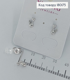 Серьги   гвоздики  Котики  медзолото Xuping 180175 фото