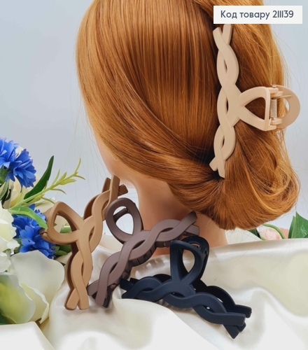 Краб пластик ПЛЕТЕННЫЙ матовый, 10,7 см коричнево-черный цвет в ассортименте 211139 фото 1